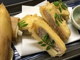 竹の子ひき肉はさみ揚げ