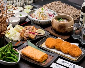 【2時間飲み放題付】★全12品★自慢の板そばが入った大皿5,000円(税込)歓送迎会コース　歓迎会 送別会 宴会