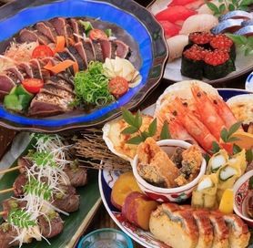 土佐の皿鉢と和牛コース（時期により内容が変わります）