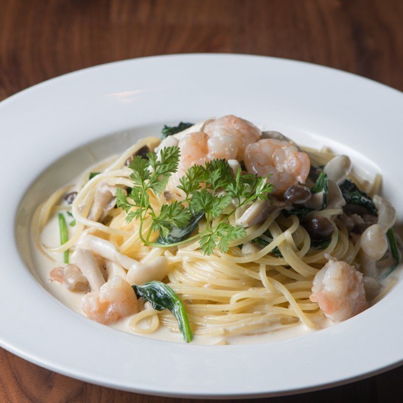 海老白味噌のクリームパスタ（1,200円）