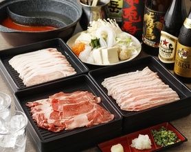 【林】しゃぶしゃぶ宴会コース全10品120分75種飲み放題付