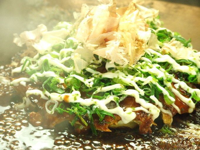 食放 利休コース(お好み焼+もんじゃ+焼そば+焼うどん)　ドリンクバー付