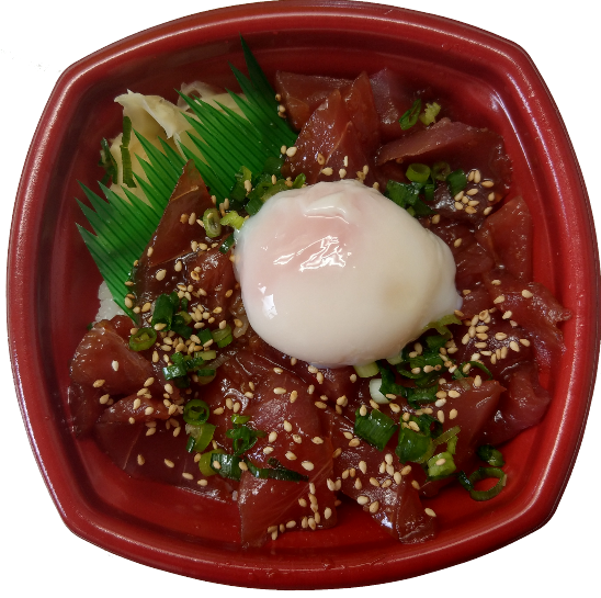 まぐろユッケ丼（並盛680円（税込）～）