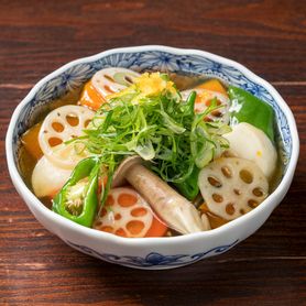 生麩の京野菜餡かけ