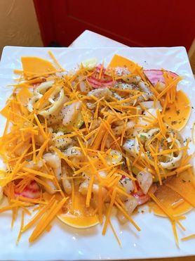 オーガニック野菜とホタテのカルパッチョ