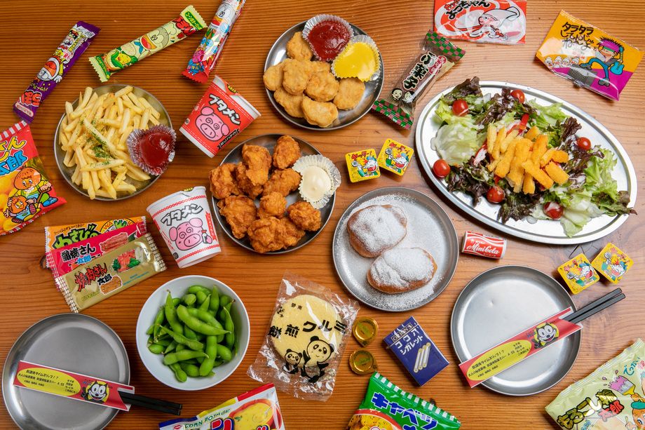 全6品　締めブタメン付き!!大満足駄菓子とアイスが食べ放題！放課後もりもり食べ飲み放題プラン3850円