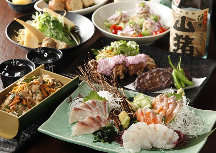 鍋はなくとも満足度満点！鮮魚自慢のプラン　九州‐ひむか‐コース　飲み放題最大3h付き（4100円）