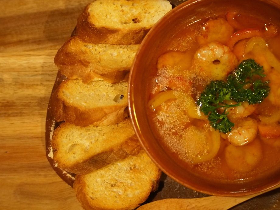 アヒージョバケット添え