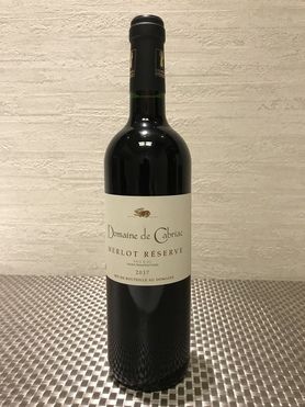 赤 カブリアック メルロー レゼルブ(グラス850円) 