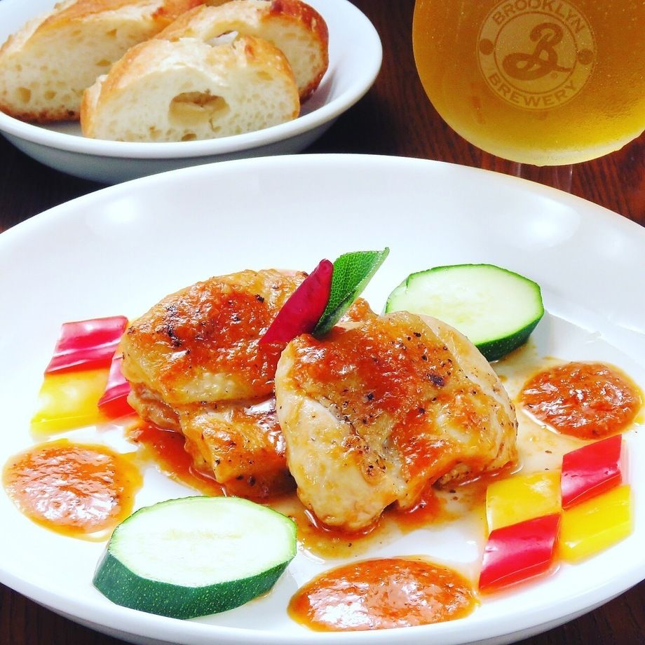 森林鶏モモ肉のソテー（¥980）