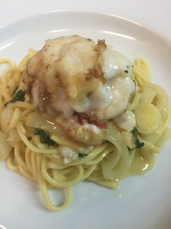 鱈の白子のペペロンチーノ