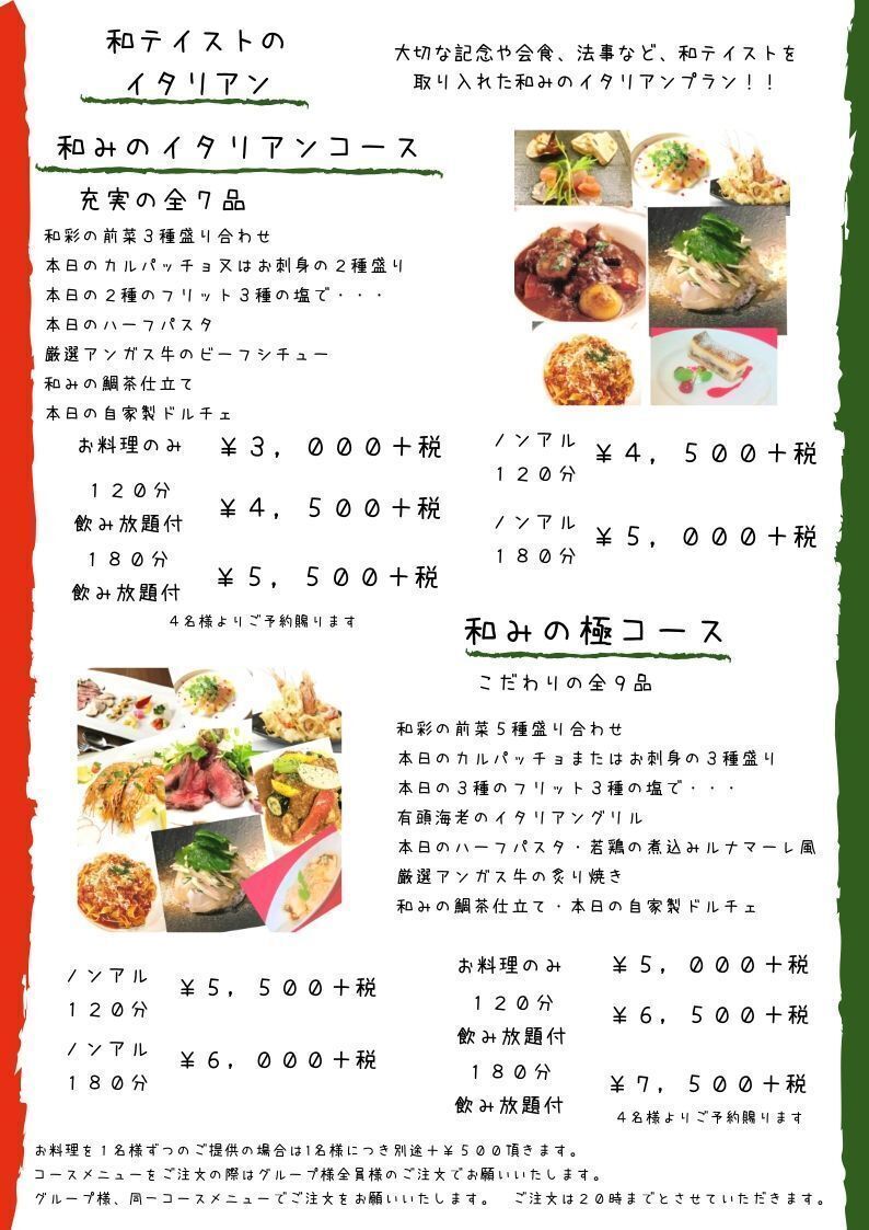 パーティーメニュー