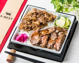 【2種盛り】肉厚ハラミ＆たっぷり牛バラすき焼き弁当