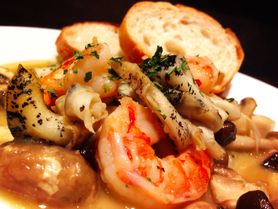 海老とツブ貝のガーリックバター焼き