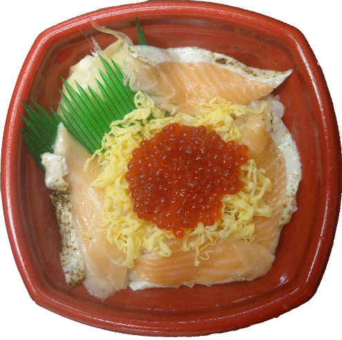 炙りサーモンいくら丼（並盛680円（税込）～）