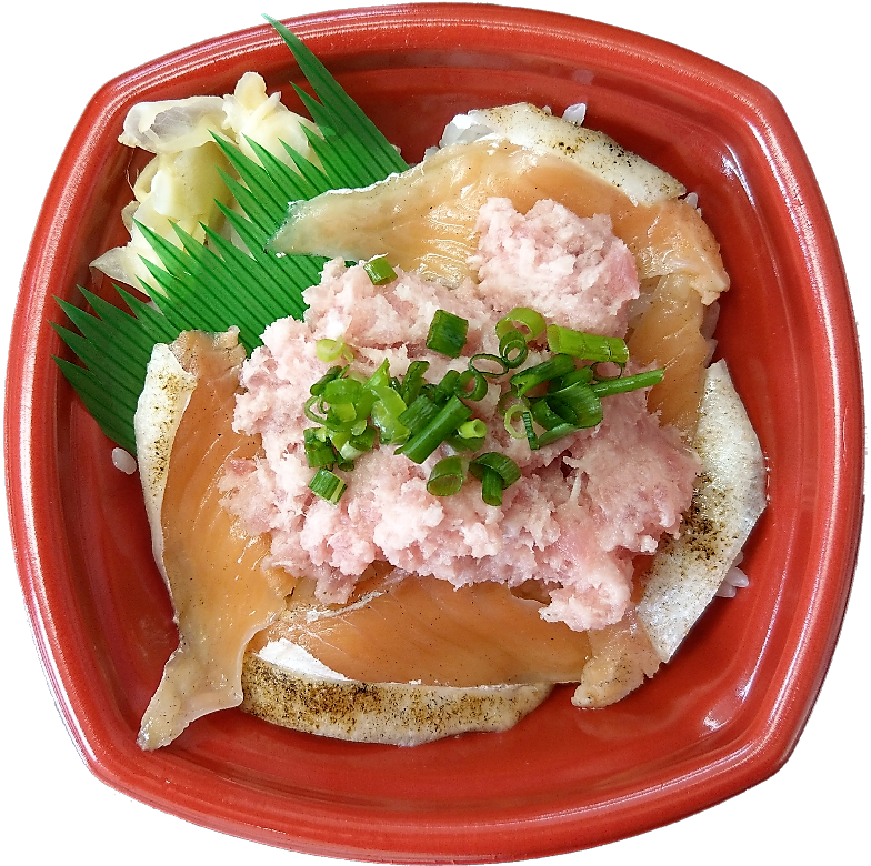 炙りサーモンねぎとろ丼（並盛680円（税込）～）