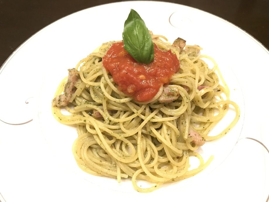 【◆ペペロンチノスパゲッティー◆】ベーコンのジェノベーゼ