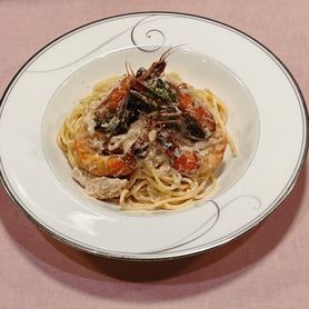 【◆クリームソーススパゲッティー◆】天使のエビとツナの明太クリーム