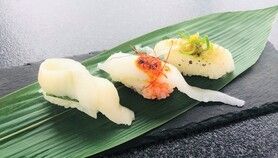 えんがわ三種 （大葉・食べるラー油かけ・炙り）