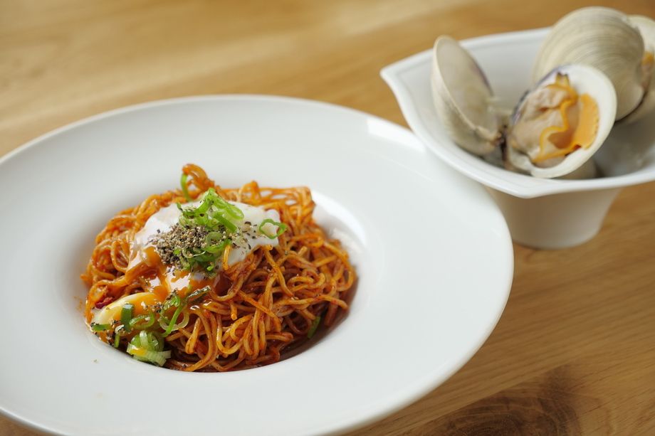 〆汁なし担担麺 温泉卵付き【※ホンビノス貝を食べた方のみご注文いただけます。】