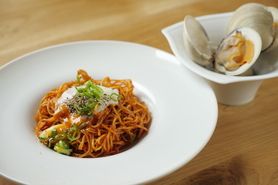 〆汁なし担担麺 温泉卵付き【※ホンビノス貝を食べた方のみご注文いただけます。】