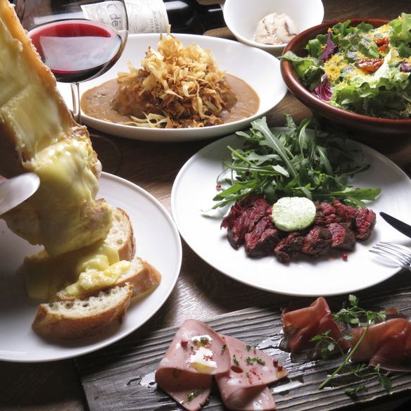 【2時間飲み放題付き（スタンダード）】とろけるラクレットコース 5,500円⇒4,980円(税別)