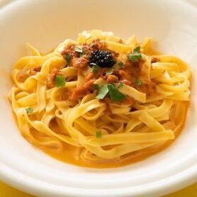 雲丹のクリームソース タリアテッレ