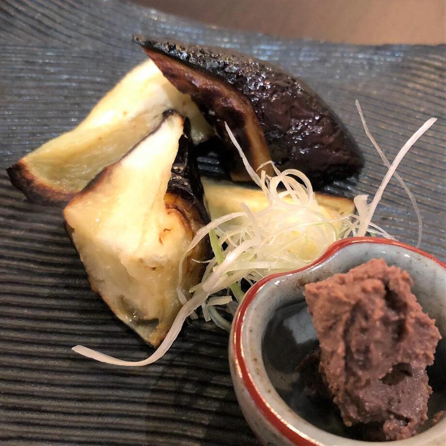 鯖の肝味噌ナス田楽風（380円（税抜き））