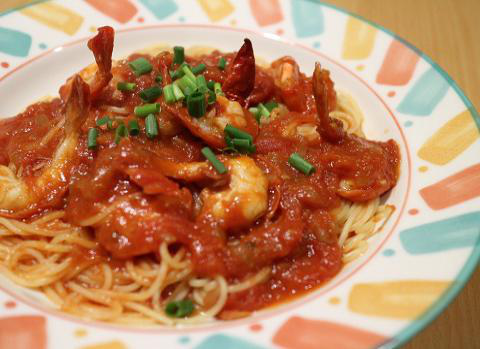 シュリンプロッソのスパゲティ