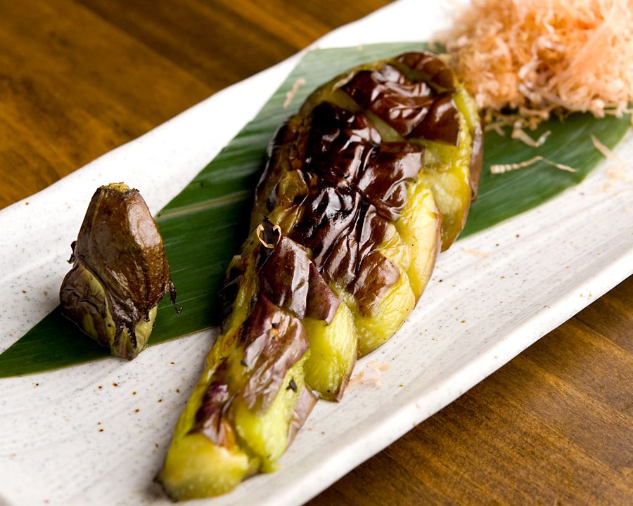 長茄子の炭火焼