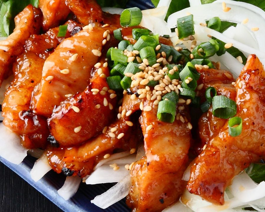 牛ホルモンの火柱焼き