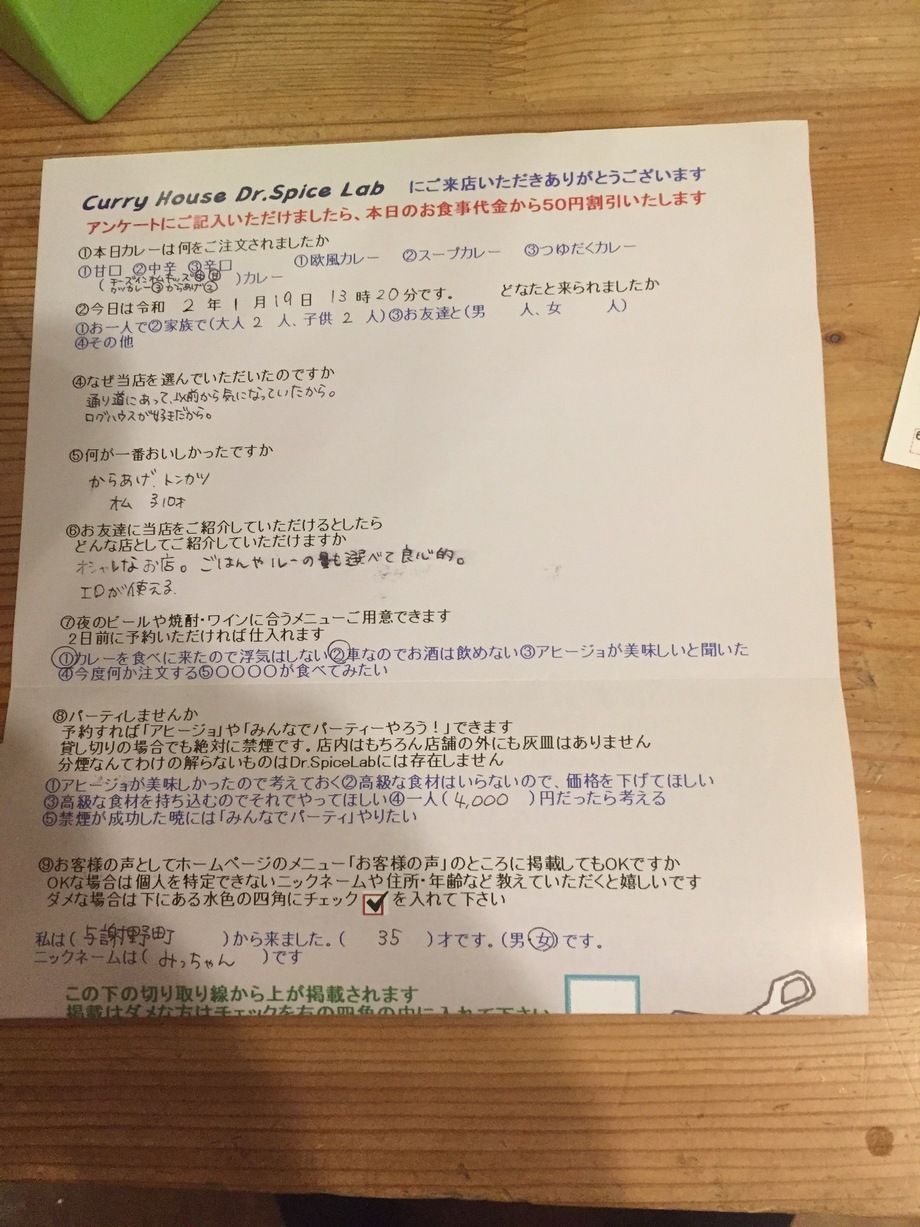 与謝野町から来ていただいたみっちゃんさん、初来店ありがとうございます