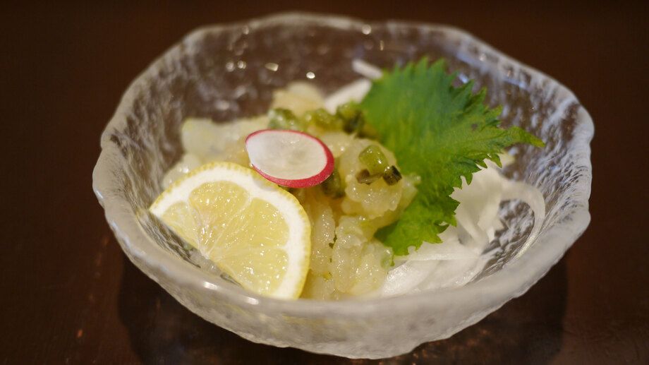 刺身クラゲのポン酢和え