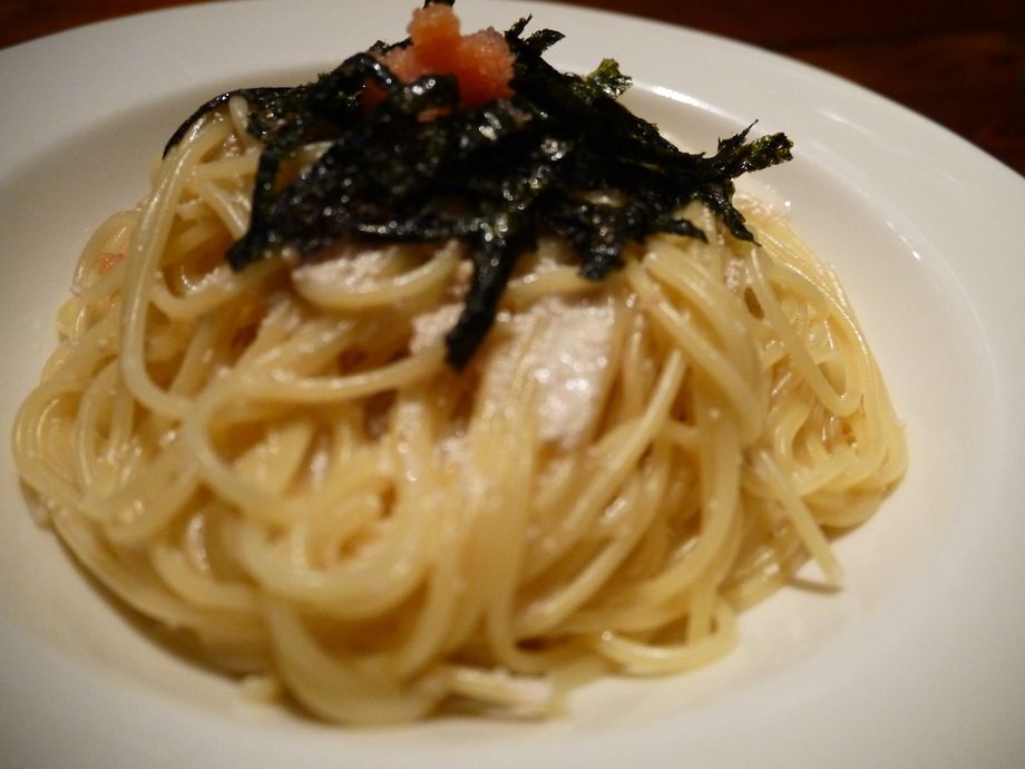 明太クリームパスタ