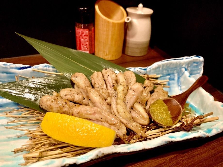 淡路鶏　鶏せせりの柚子胡椒（650）