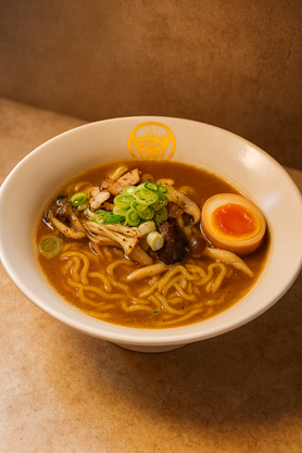 ✨季節限定メニュー✨たっぷりキノコ５種トッピングのホタテペーストが溶け込んだ北海道味噌らーめん