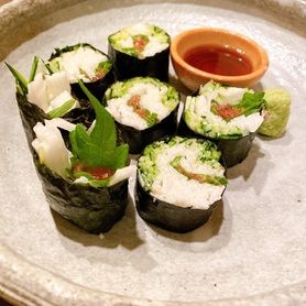 長芋ときゅうりのワサビ磯部巻き