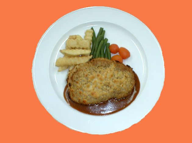 ポークカツレツのチーズパン粉焼き