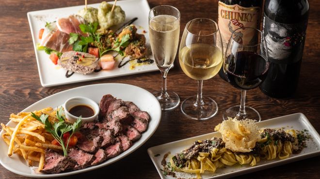 【香るエール樽生・ボトルワイン飲放題付き】5,000円コース（￥5,000）