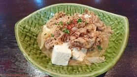 島豆腐の肉豆腐