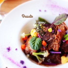 クラフト黒ビール奈良県産大和牛のブラザート(イタリア版シチュー)