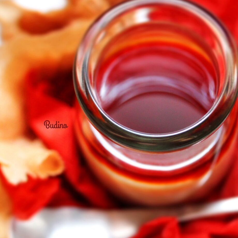 奈良県産大和なでしこ卵と沖縄県産黒糖プリン メープルソース（500）