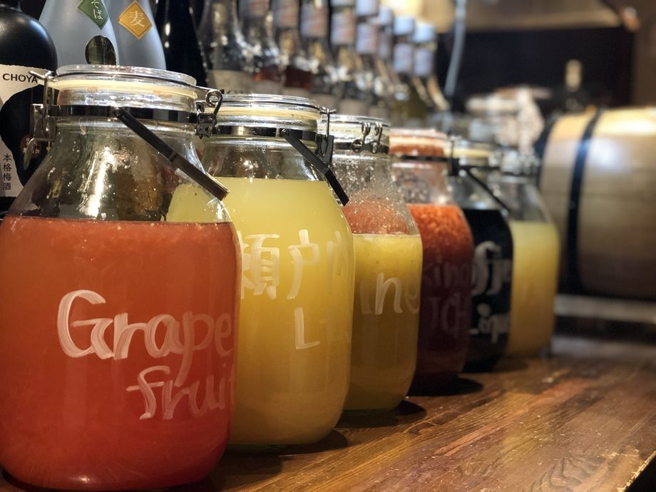 自家製の漬け込みドリンク