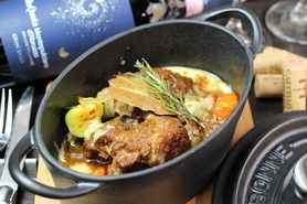 Stewed Pork cheek meat with Dark beer