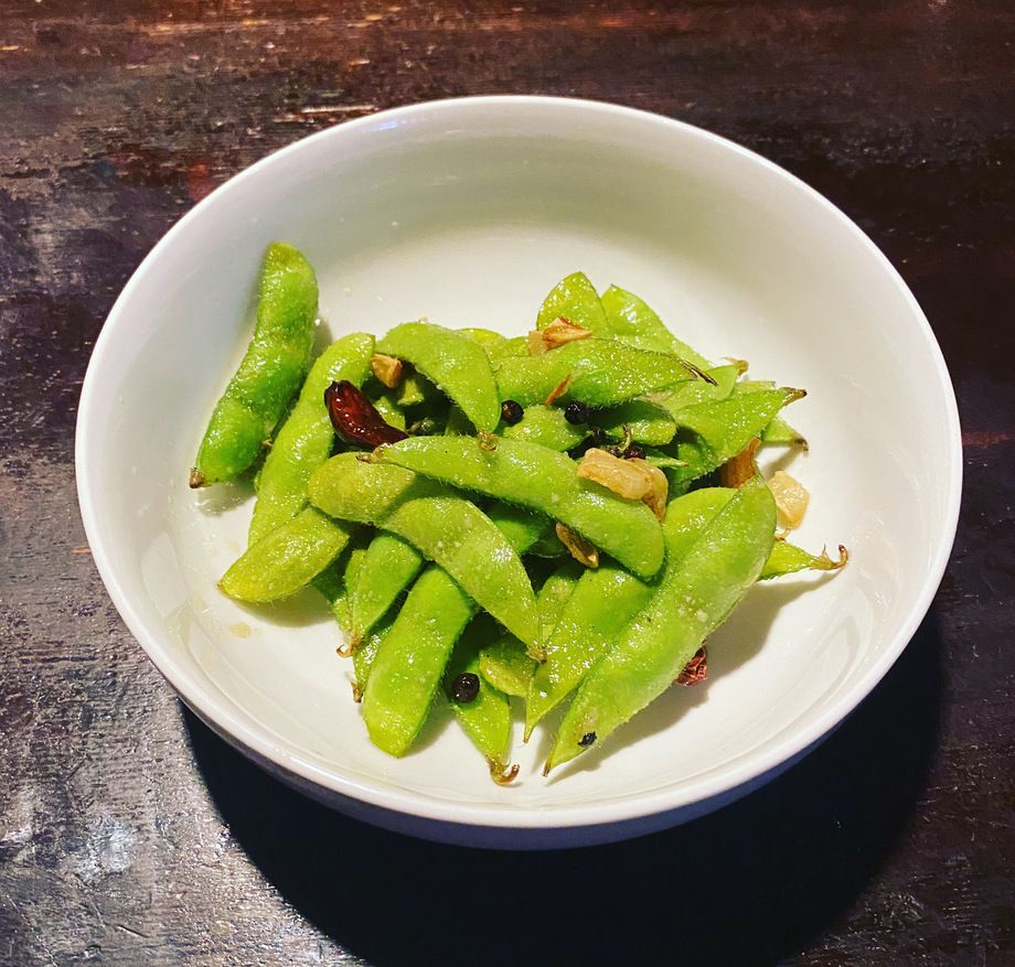 枝豆のペペロンチーノ