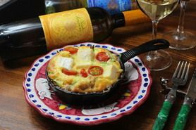 Camembert cheese & Vegetable salad Omelet