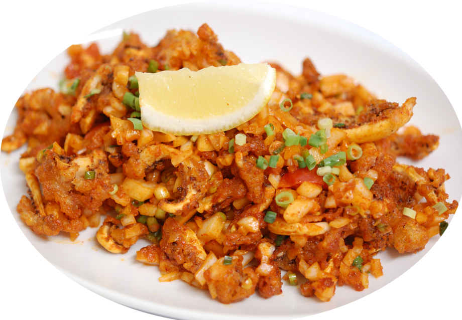 イカゲソのチャート（インド風屋台料理）（700円）