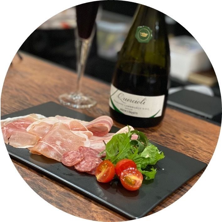 生ハムとサラミの盛り合わせ