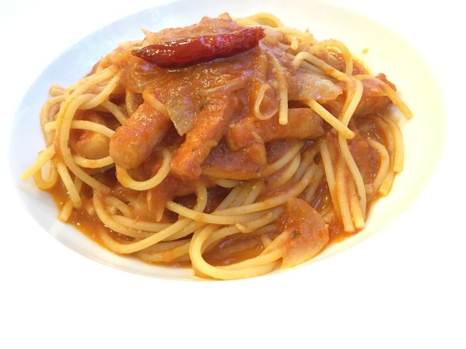 イベリコ豚のアマトリチャーナ