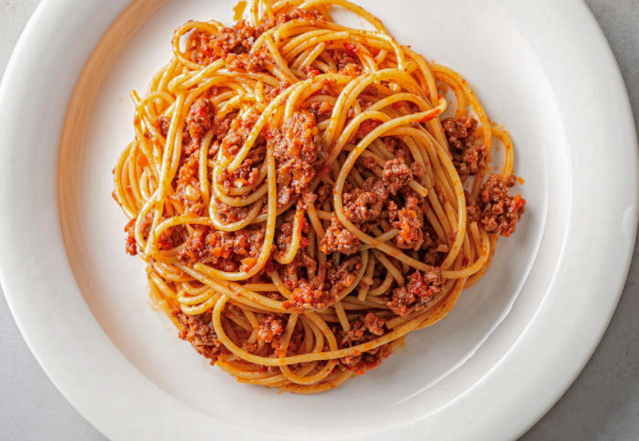 017　ミートソースパスタ　2人前（2050円2人前）